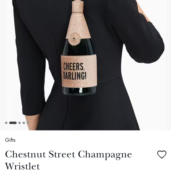 Kate Spade Chestnut Street Champagne Wristlet Cheers Darling - Picture 5 of 11